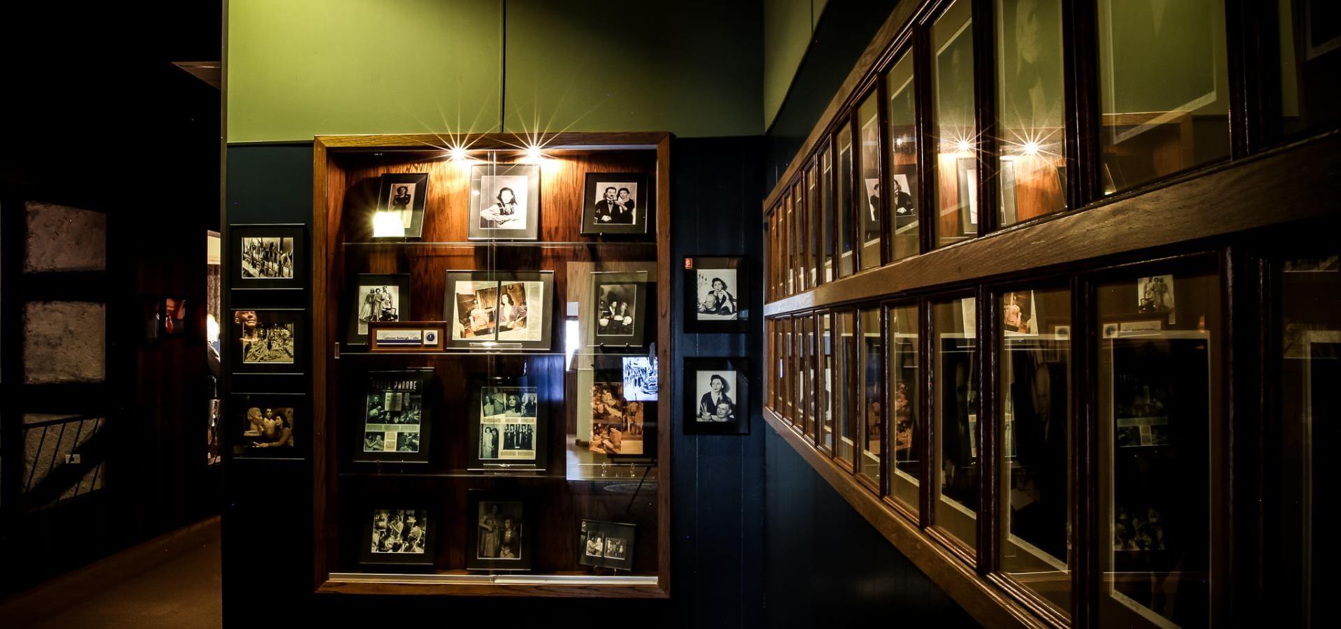 The photo gallery exhibit within The National Presidential Wax Museum depicting the lives of American Presidents as well as their families, pets and acquaintances. 