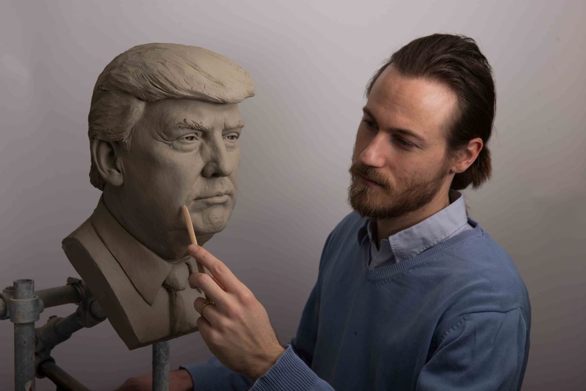 Donald Trump Wax Figure Sculpting