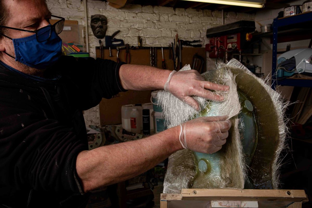 Joe Biden Wax Figure Casting the Head